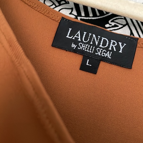 LAUNDRY BY SHELLI SEGAL NUTMEG NYLON SPANDEX TOP AND PANTS - Picture 8 of 14